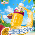 Mogu Mogu Passion Fruit Flavored Drink tropical juice with coconut jelly