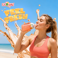 Mogu Mogu Peach Flavored Drink with Nata de Coco feel fresh lifestyle image