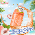 Mogu Mogu Peach Flavored Drink tropical juice with coconut jelly