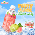 Mogu Mogu Pink Guava Flavored Drink with Nata de Coco pack of 24 bottles
