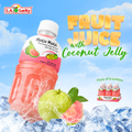 Mogu Mogu Pink Guava Flavored Drink with Nata de Coco pack of 6 bottles