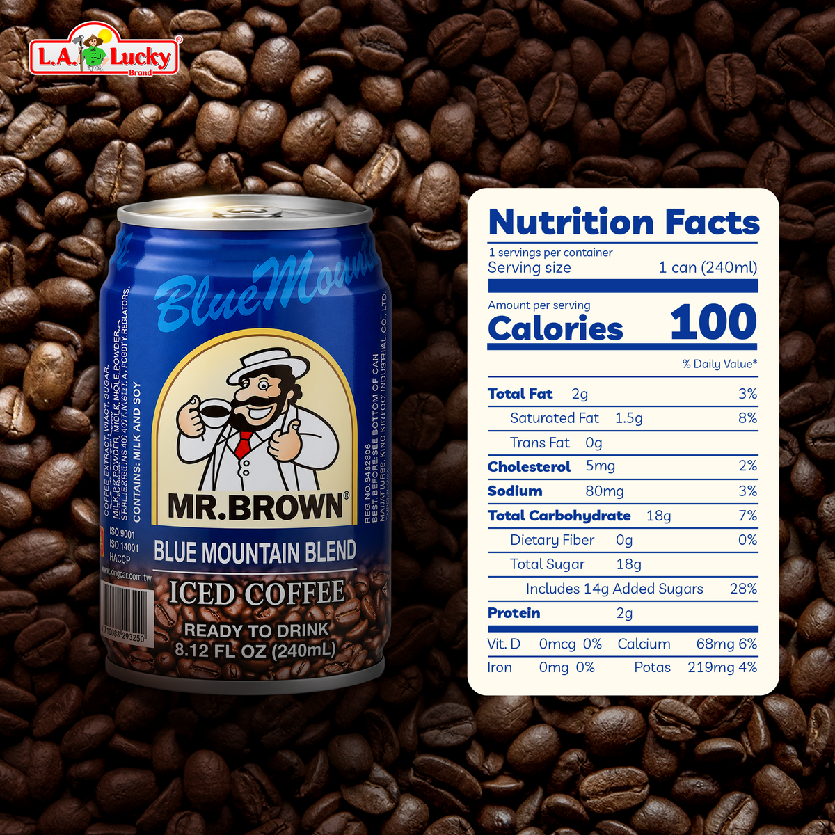 Mr. Brown Blue Mountain Blend Iced Coffee can front