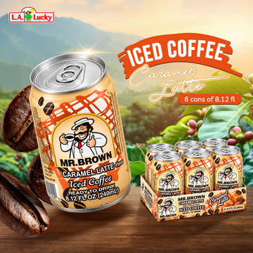 Mr. Brown Caramel Latte Iced Coffee pack of 6 front