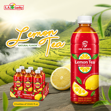 Mr. Brown Lemon Tea 580 mL bottles, pack of 6