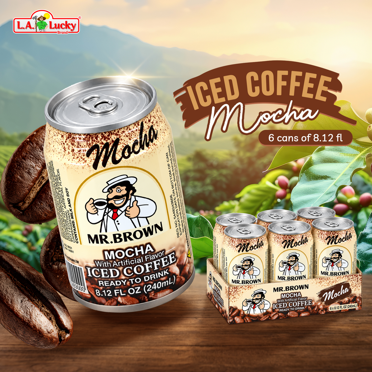 Mr. Brown Mocha Iced Coffee can front