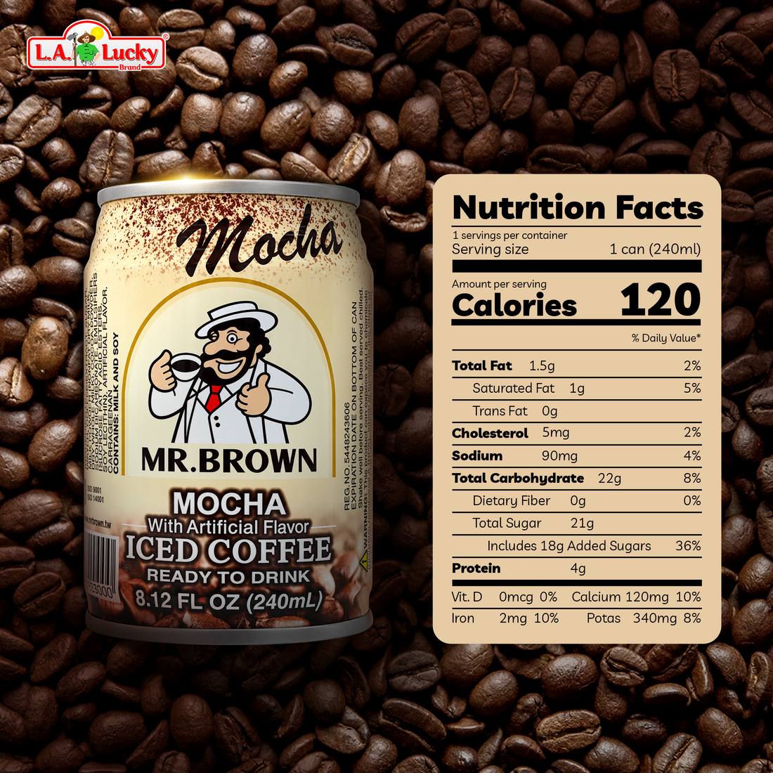 Mr. Brown Mocha Iced Coffee can front