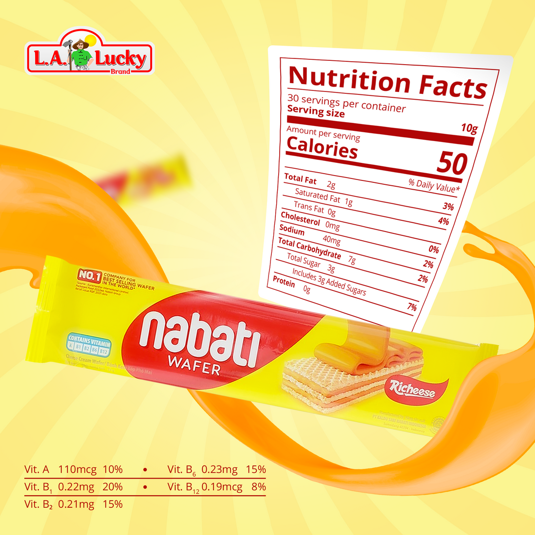 Nabati Richeese cheese cream wafer 20 bars package