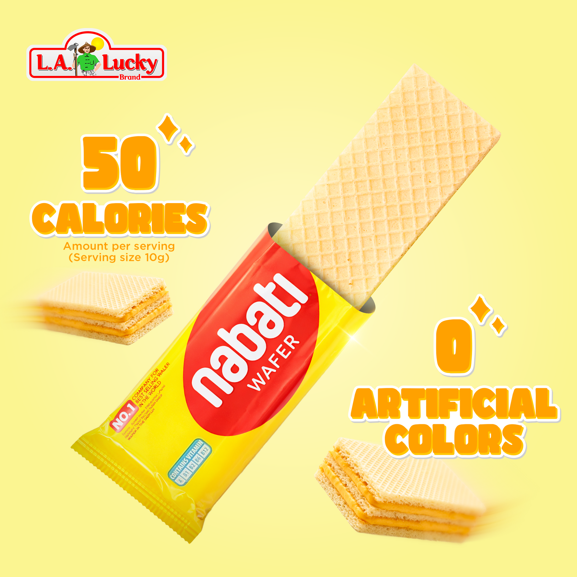 Nabati Richeese cheese cream wafer serving detail