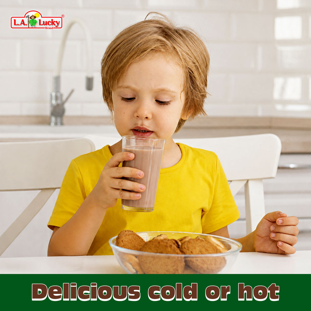 Nestle Milo chocolate malt drink serving idea