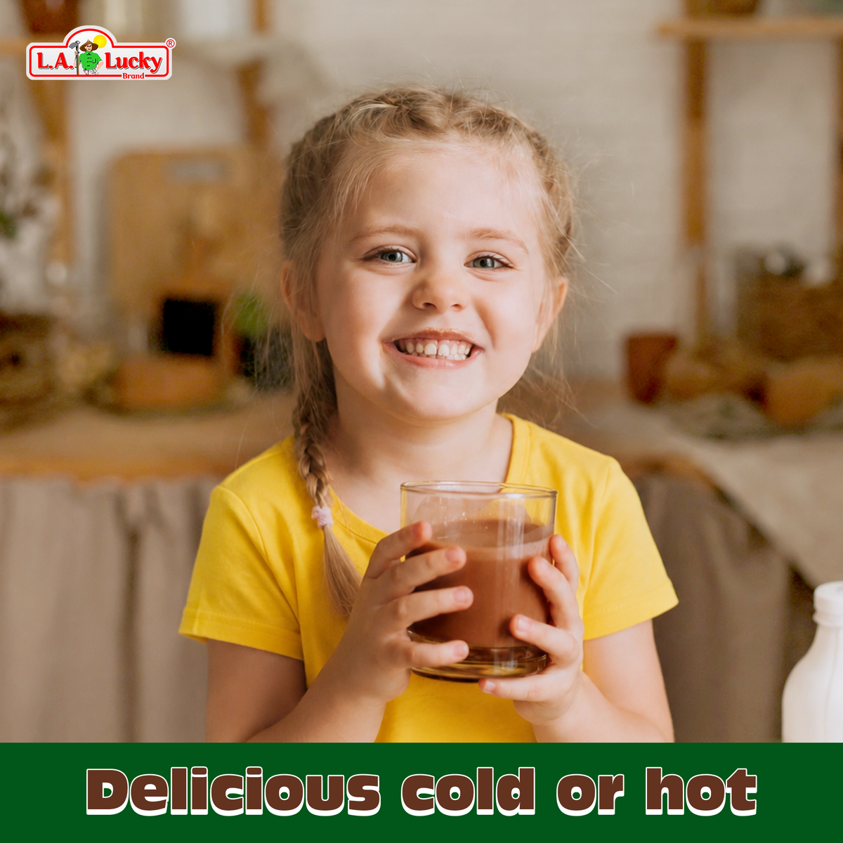 Nestle MILO chocolate malt powder drink served hot or cold