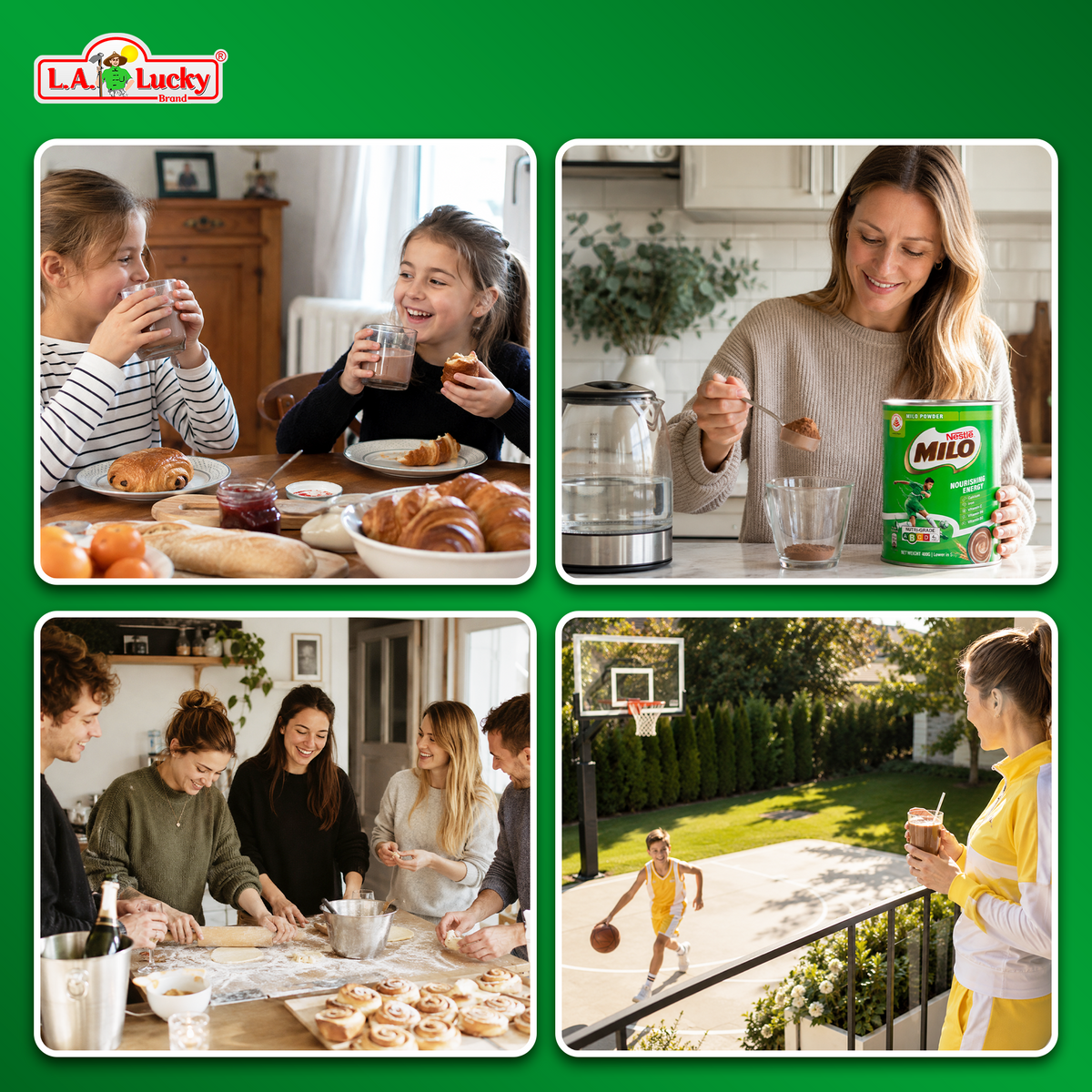 Nestle MILO chocolate malt powder drink serving ideas