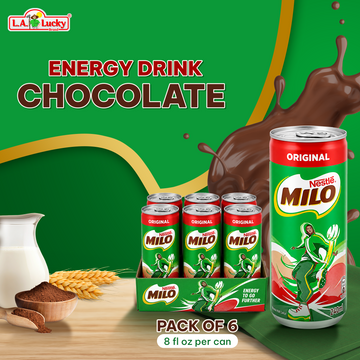 Nestle MILO ready-to-drink chocolate malt beverage 8 fl oz cans, pack of 6