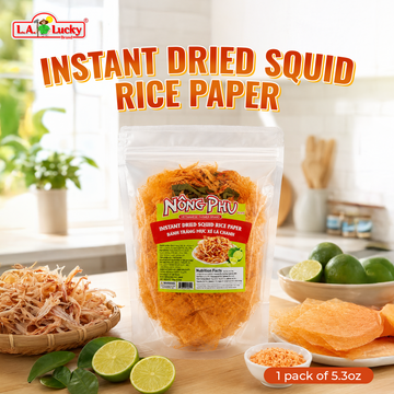 Nong Phu dried squid rice paper, 5.3 oz package