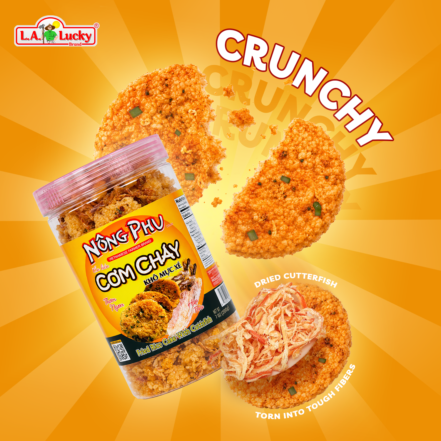 Nong Phu fried rice cake with cuttlefish crunchy snack image