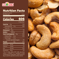 Nutrition facts for Nong Phu crispy dry roasted salted cashews