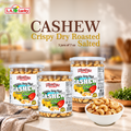 Three jars of Nong Phu crispy dry roasted salted cashews
