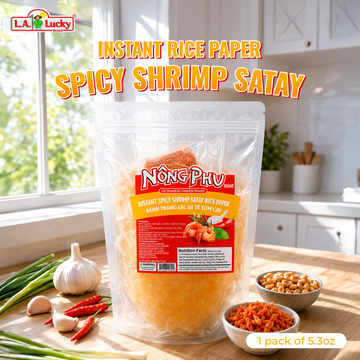 Nong Phu spicy shrimp satay rice paper, 5.3 oz package