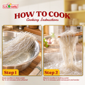 Soaking and cooking instructions for Nong Phu arrowroot vermicelli