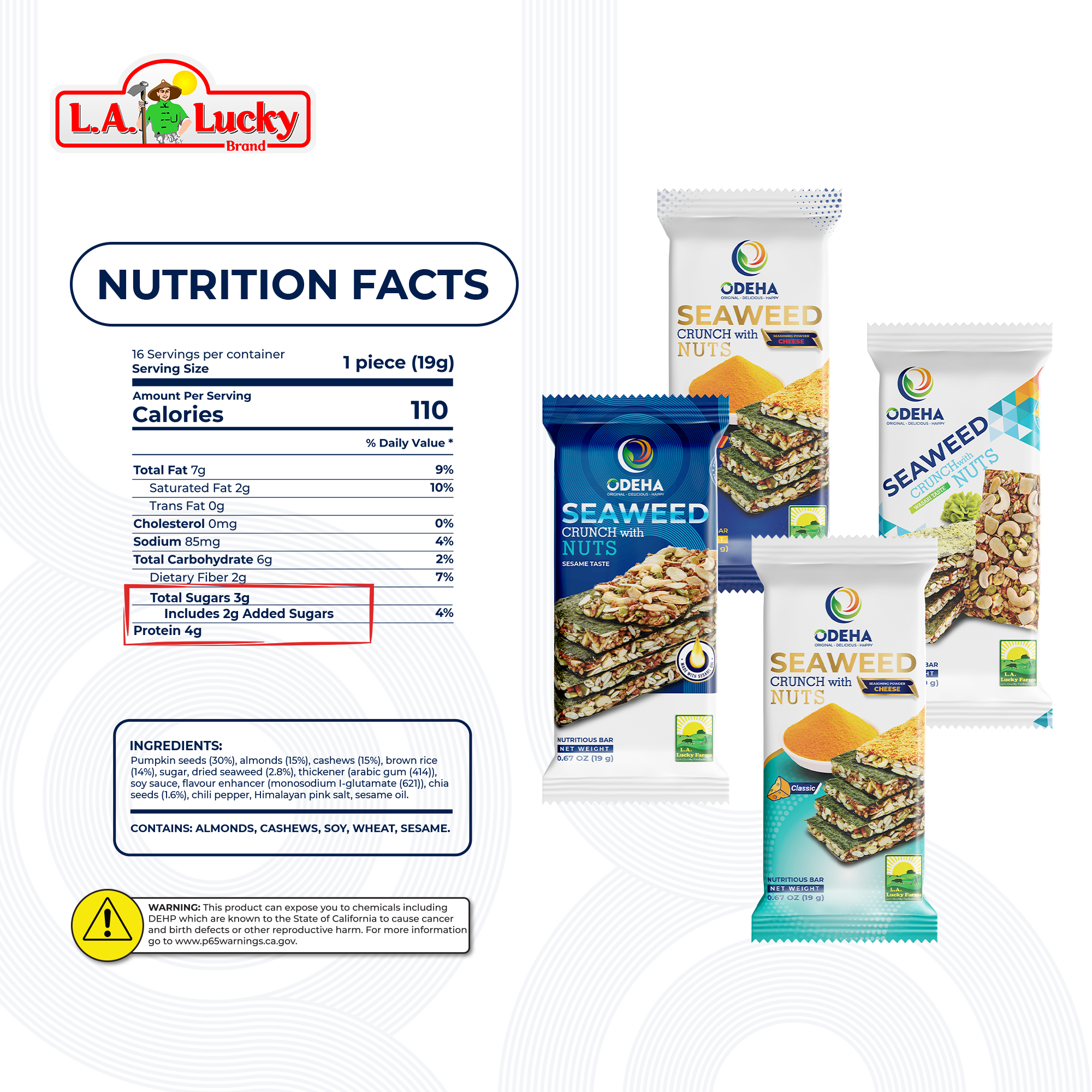 ODEHA Seaweed Crunch with Nuts - The Perfect Combination of Taste - Pa ...