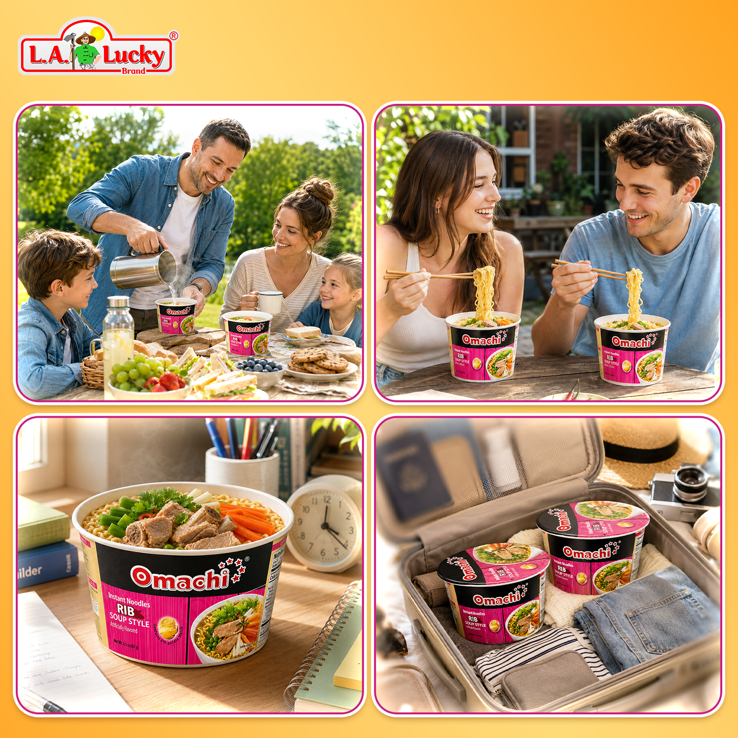 Omachi Pork Rib Soup Flavor Potato Noodle Bowl meal occasions