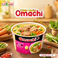 Omachi Pork Rib Soup Flavor Potato Noodle Bowl pack of 6 front view