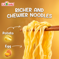 Omachi Stewed Beef Flavor Potato Noodle Bowl rich chewy noodles