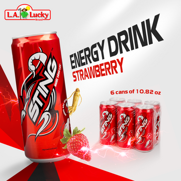 STING Strawberry Energy Drink – 10.82 oz Cans