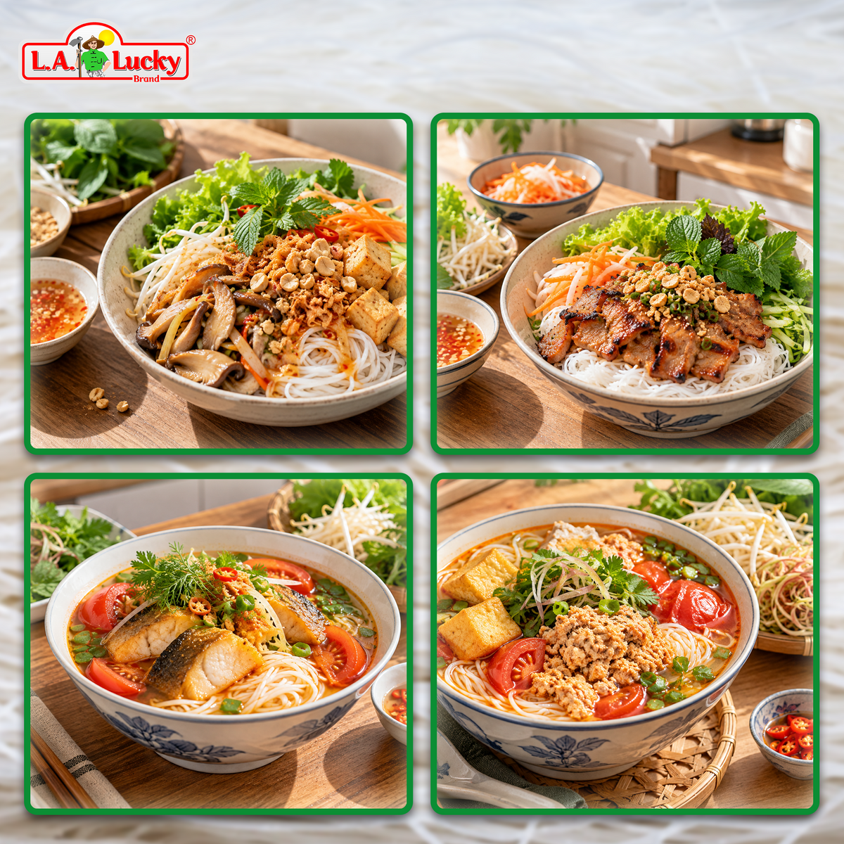 TUFUCO rice vermicelli 2 lb bags - serving ideas
