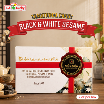 Viet Xua Traditional Black and White Sesame Candy 7 oz box