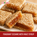 Close-up of Viet Xua Traditional White Sesame Candy with malt syrup