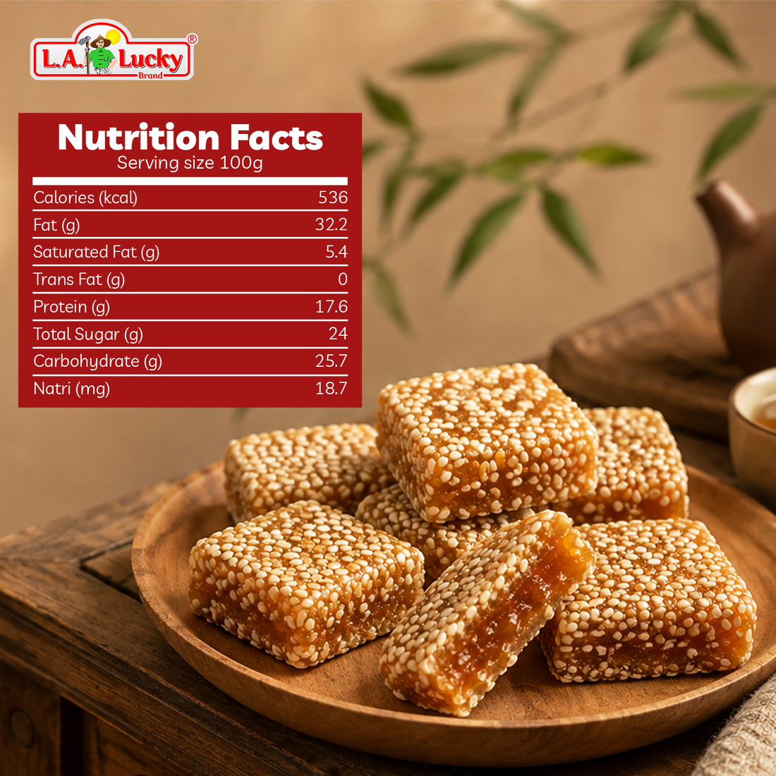 Viet Xua Traditional White Sesame Candy 7 oz box