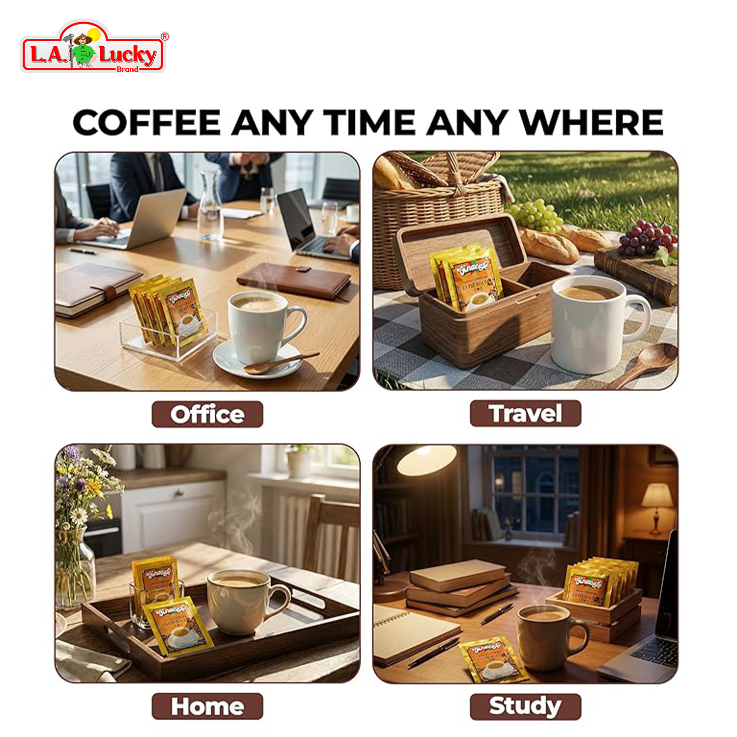 Vinacafe instant coffee mix 3 in 1 coffee anytime anywhere
