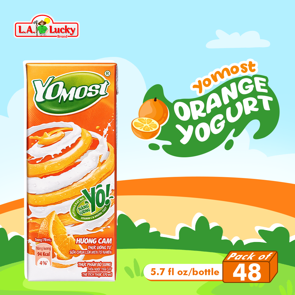 YOMOST Yogurt Drink – Orange Flavor (Light & Refreshing Citrus Yogurt ...